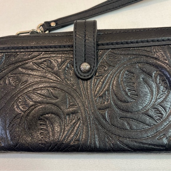 The Sak Embossed Black Leather Large Wallet - Picture 1 of 11
